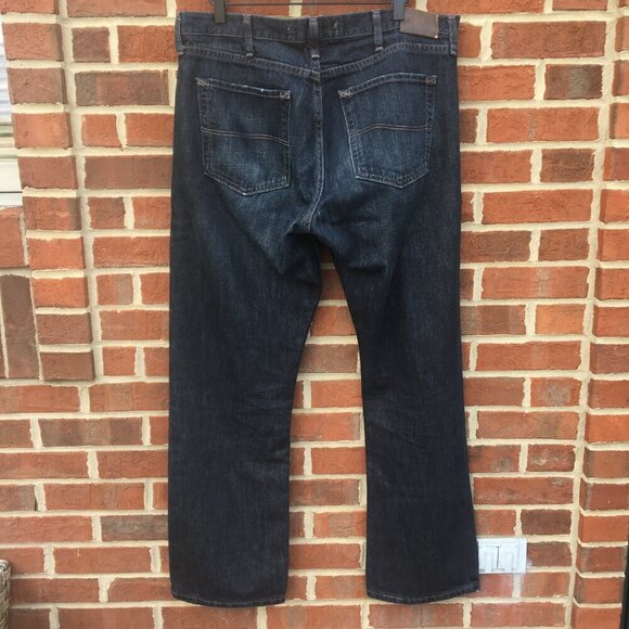 Lee Dungarees Vintage Slim Jeans Mens Size 36 Lightly Distressed Dark Wash - Picture 2 of 16